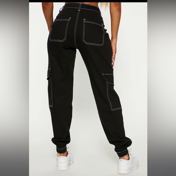 Always Good Vibes Cargo Pants 30 -Black - Picture 2 of 12